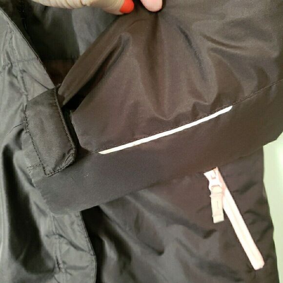 Old Navy Girls Jacket Full Zip Winter Snow Coat Hooded Active Black Sz XL 14 16 - Picture 5 of 16